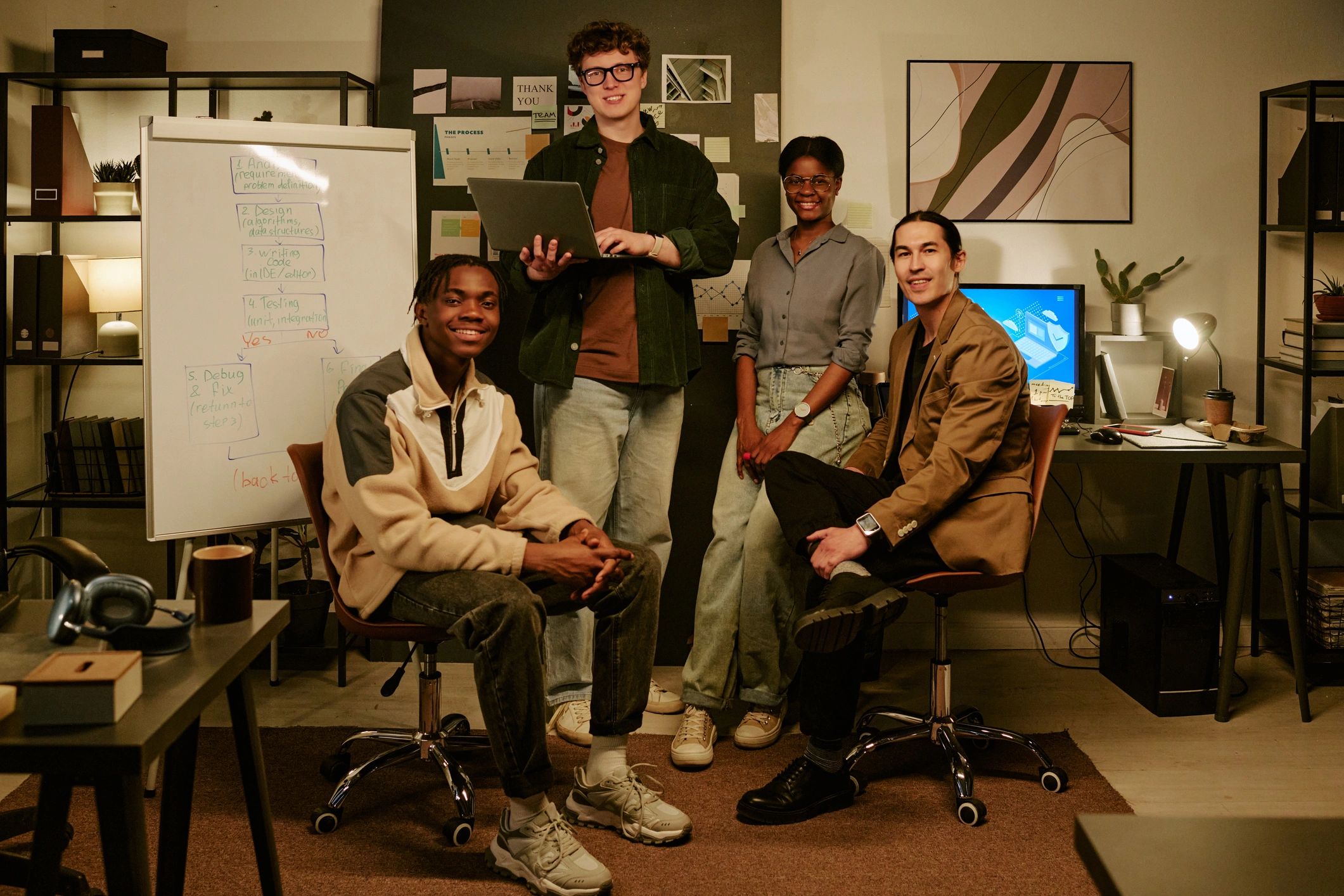 Portrait of editorial team member in office